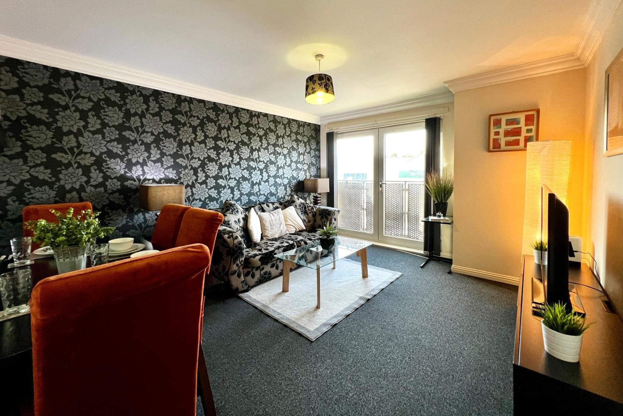דירות גלאזגו Stylish Modern Flat With Juliet Balcony & Parking מראה חיצוני תמונה